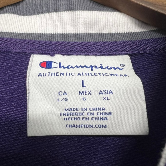 Champion Washington Huskies Pullover Sweatshirt Mens L Mock‎ Neck 1/4 Snap NCAA - Picture 4 of 7